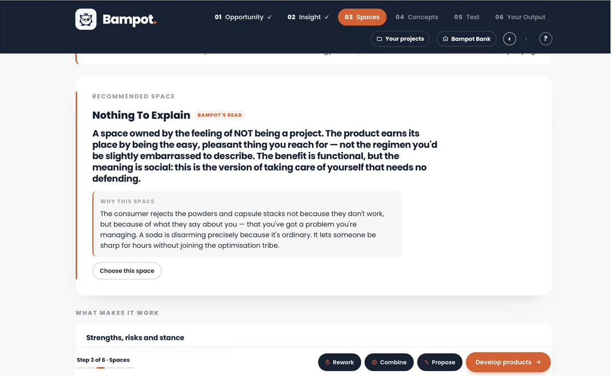 Spaces stage in the Bampot app