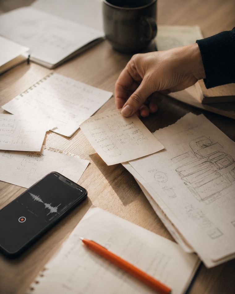 A desk of half-formed thinking